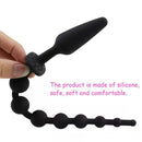 PLUG ANAL A-GUSTO COM CORRENTE ANAL DE SILICONE PRETO