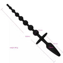 PLUG ANAL A-GUSTO COM CORRENTE ANAL DE SILICONE PRETO