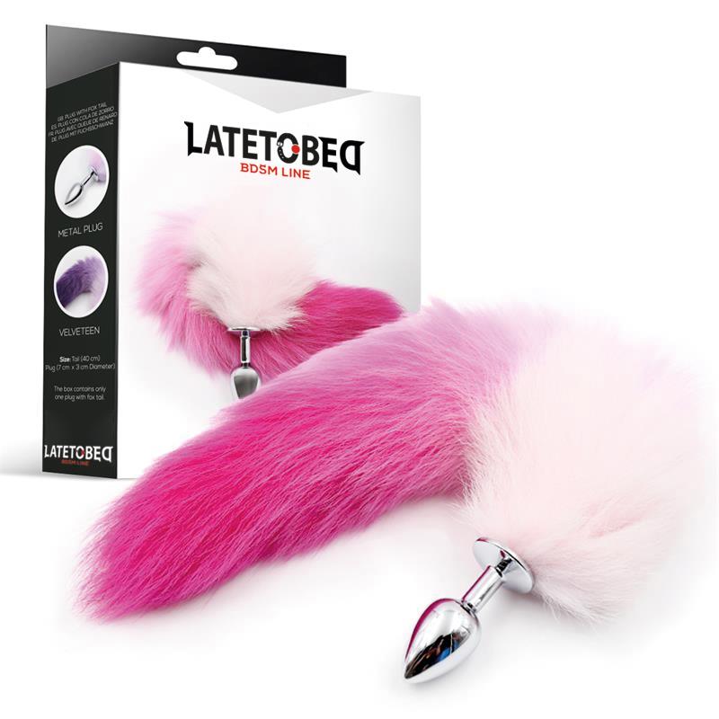 PLUG ANAL METLICO COM CAUDA ROSA CLARO E ROSA CHOQUE Erosfarma PLUG ANAL METLICO COM CAUDA ROSA CLARO E ROSA CHOQUE Erosfarma