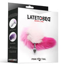 PLUG ANAL METÁLICO COM CAUDA ROSA CLARO E ROSA CHOQUE