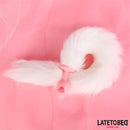PLUG ANAL EM SILICONE DE CAUDA RAPOZA ROSA