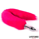 PLUG ANAL PRATEADO COM CAUDA COMPRIDA 40CM