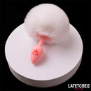PLUG ANAL EM SILICONE COM CAUDA DE COELHO