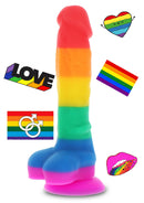DILDO RAINBOW LOVER ARCO-ÍRIS 8"