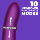 VIBRADOR SENDEL APP COM ANEL DE ESFERA INTERNO PARA CIMA E PARA BAIXO E PULSAÇÃO