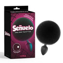 PLUG ANAL DE SILICONE COM POMPOM COELHINHO PRETO