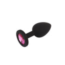 PLUG ANAL EM SILICONE COM JOIA ROSA FORTE