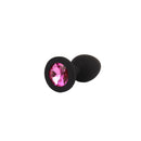 PLUG ANAL EM SILICONE COM JOIA ROSA FORTE