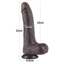 DILDO SLIDING DUAL LAYER 8.5" MULATO