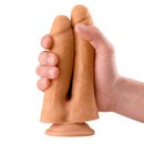 TWIN DILDO DUPLO REALISTA 7.1" NATURAL