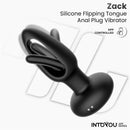 PLUG ANAL COM VIBRAÇÃO ZACK COM LÍNGUA GIRATÓRIA APP