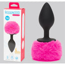 PLUG ANAL DE SILICONE HAPPY RABBIT COM POMPOM ROSA