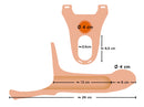 STRAP-ON OCO DE SILICONE 16 CM
