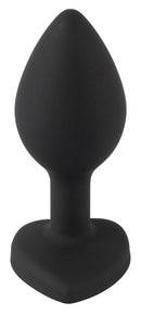 BUTT PLUG DE SILICONE COM BRILHANTE EM CORAÇÃO