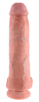 DILDO REALÍSTICO COM TESTÍCULOS KING COCK 11”