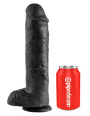 DILDO REALÍSTICO COM TESTÍCULOS KING COCK 11”