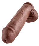 DILDO REALÍSTICO COM TESTÍCULOS KING COCK 11”