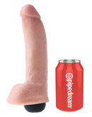 DILDO COM EJACULAÇÃO E TESTÍCULOS KING COCK SQUIRTING COCK 9"
