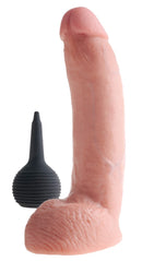 DILDO COM EJACULAÇÃO E TESTÍCULOS KING COCK SQUIRTING COCK 9"
