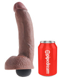 DILDO COM EJACULAÇÃO E TESTÍCULOS KING COCK SQUIRTING COCK 9"