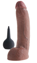 DILDO COM EJACULAÇÃO E TESTÍCULOS KING COCK SQUIRTING COCK 9"