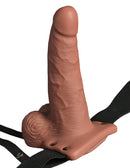 ARNÊS COM DILDO OCO COM VIBRAÇÃO USB 6" HOLLOW