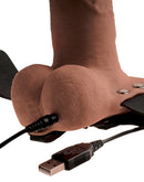 ARNÊS COM DILDO OCO COM VIBRAÇÃO USB 6" HOLLOW