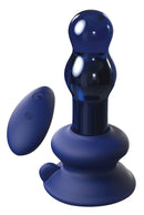 PLUG ANAL EM VIDRO COM VIBRAÇÃO ICICLES AZUL Nº83