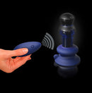 PLUG ANAL EM VIDRO COM VIBRAÇÃO ICICLES AZUL Nº83