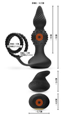 BUTT PLUG WITH COCK & BALL RING USB