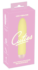 MINI VIBRADOR CUTIES AMARELO RECARREGÁVEL