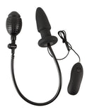 PLUG ANAL INSUFLÁVEL COM VIBRAÇÃO PRETO