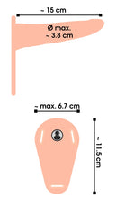 STRAP-ON COM VIBRAÇÃO DE SILICONE