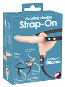 STRAP-ON DUO COM VIBRAÇÃO DE SILICONE