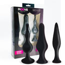 KIT COM 3 BUTT PLUGS BLACK