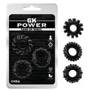 CHISA KIT 3 ANEIS PARA O PÉNIS GEAR UP PRETO