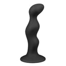BUTT PLUG SILICONE RIBBED PRETO