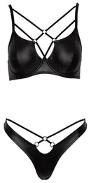 CONJUNTO DE LINGERIE PRETO MATE