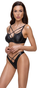 CONJUNTO DE LINGERIE PRETO MATE