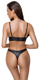 CONJUNTO DE LINGERIE PRETO MATE