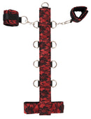 CONJUNTO DE BONDAGE COLAR COM PUNHOS VERMELHOS