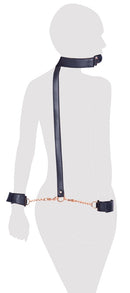 CONJUNTO DE BONDAGE COM PUNHOS E MORDAÇA