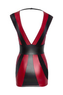 MINI VESTIDO VERMELHO/ PRETO VINIL