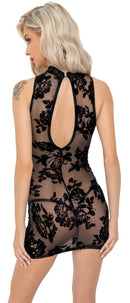 MINI VESTIDO NOIR TRANSPARENTE