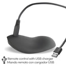 OVO VIBRATÓRIO PRETO DE SILICONE USB COM CONTROLO REMOTO