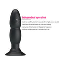 ANAL PLUG PRETO COM VIBRAÇÃO E ROTAÇÃO COM COMANDO E CARREGADOR USB