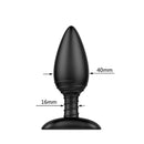 BUTT PLUG ASHER REMOTE CONTROL MAGNETIC USB BLACK
