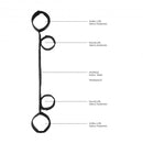 BARRA AFASTADORA COM ALGEMAS OUCH! SPREADER BAR WITH CUFFS PRETA