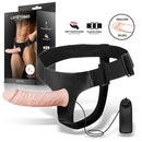 STRAP-ON BEMAX COM DILDO OCO, VIBRAÇÃO E CONTROLE REMOTO