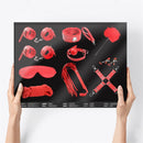 INTOYOU BDSM LINE BONDAGE SET 10 PEÇAS VERMELHO